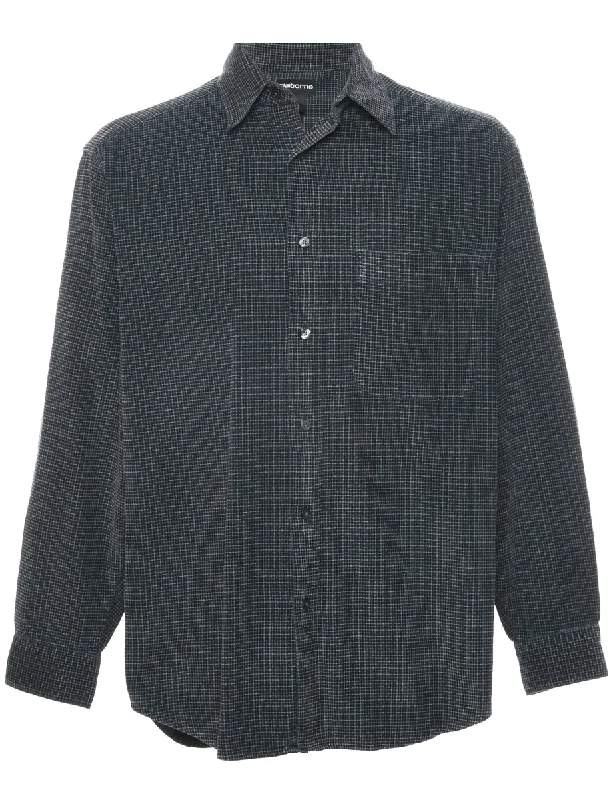 Corduroy Checked Shirt - M Oversized T-Shirt Spandex breathable