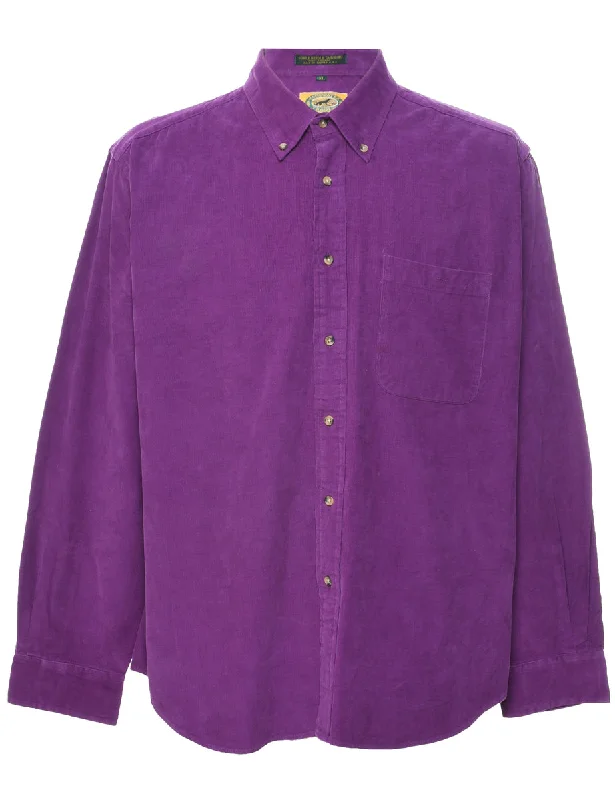 Corduroy Purple Shirt - XL Satin Fabric Silk Fabric Chiffon Fabric