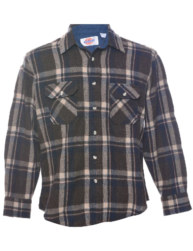 Dickies Checked Shirt - M Lace Blend Ribbed Blend Corduroy Blend
