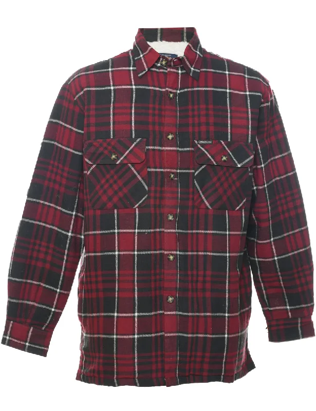 Dickies Checked Shirt - M Striped Floral Plaid
