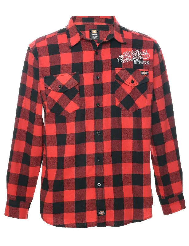 Dickies Checked Shirt - M Polka Dot Checkered Tartan