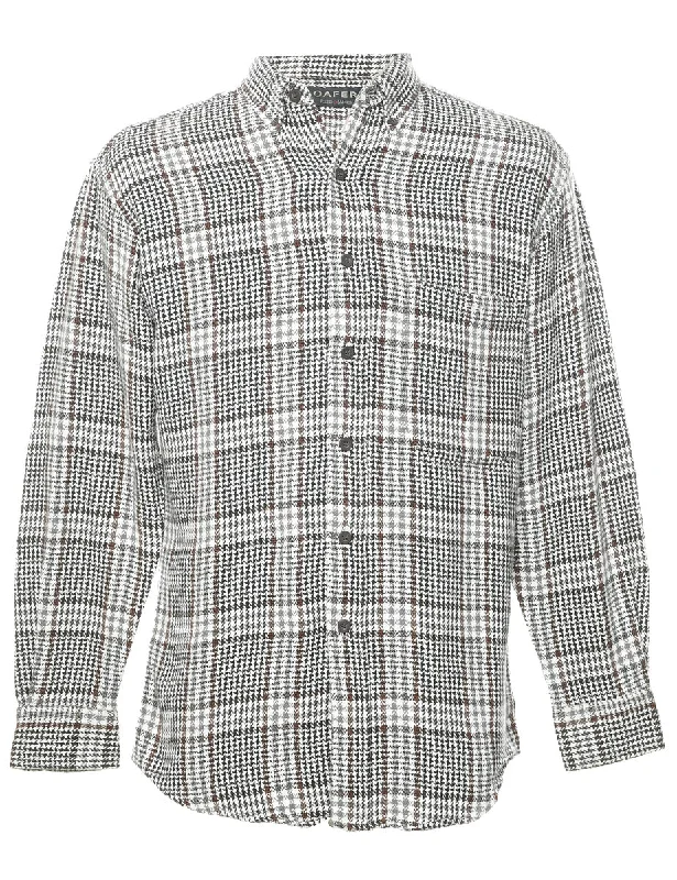 Dogtooth Shirt - S Collared Crew Neck Turtle Neck