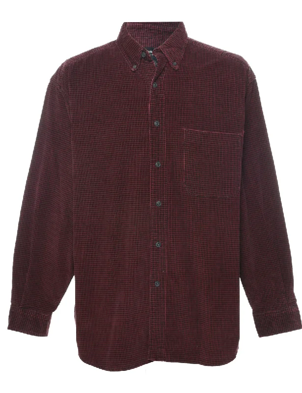 Eddie Bauer Corduroy Shirt - L Faux Fur Fabric Real Fur Fabric Shearling Fabric