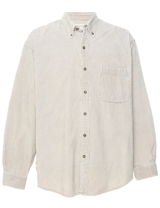 Eddie Bauer Corduroy Shirt - L Cotton Fabric Linen Fabric Terry Fabric