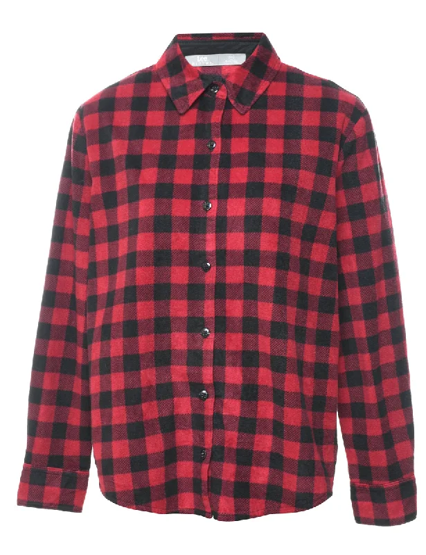 Lee Gingham Pattern Shirt - L Cotton Fabric Linen Fabric Terry Fabric