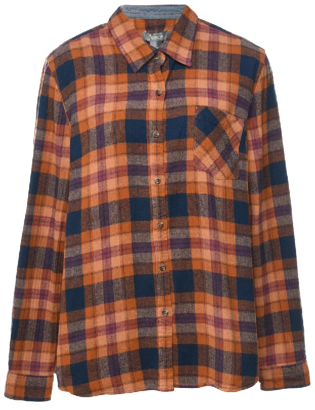 Multi-colour Checked Shirt - XL Mesh Fabric Canvas Fabric Denim Fabric