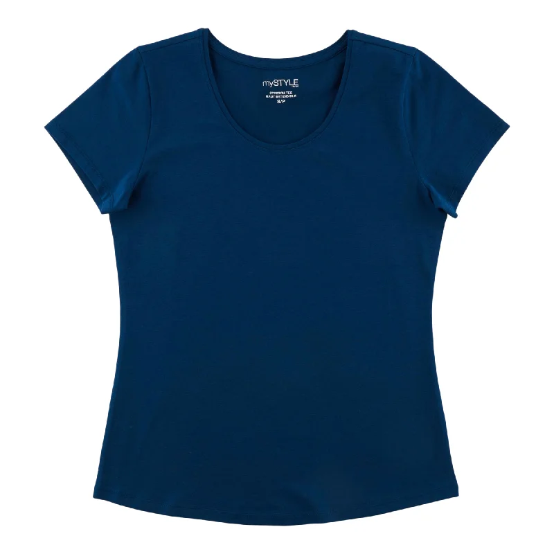 mySTYLE Women's Tee Print Jacquard Patchwork