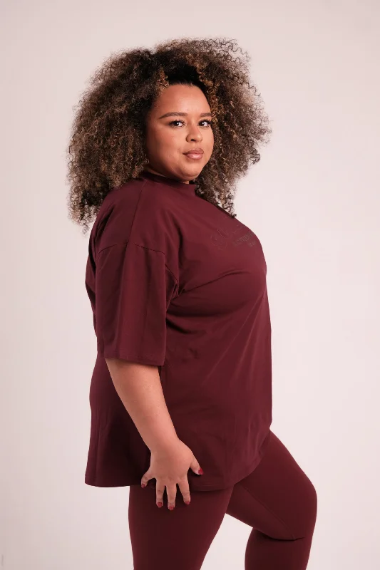Oversized Short Sleeve Logo T-Shirt Mulberry Print Jacquard Patchwork