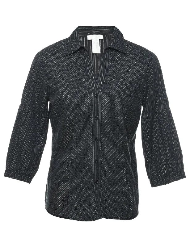 Pinstripes Evening Shirt - M Machine Wash Dry Clean Hand Wash