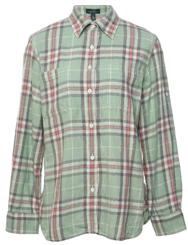 Ralph Lauren Checked Shirt - M Striped Floral Plaid