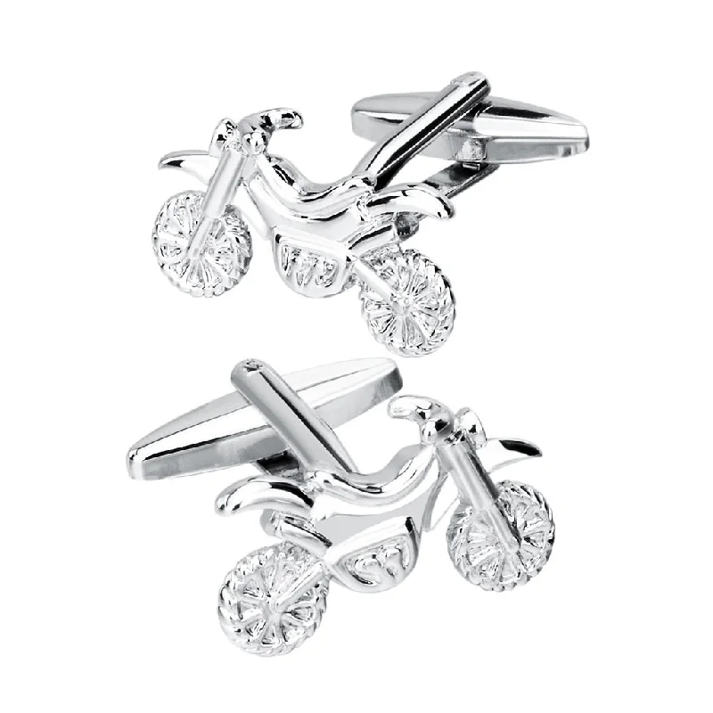 Silver Color Motorcycle Cuff links for Mens Shirt Brand Cuff buttons Wedding Cufflinks High Quality Fashion Men Jewelry Anti-Shrink Durable Soft