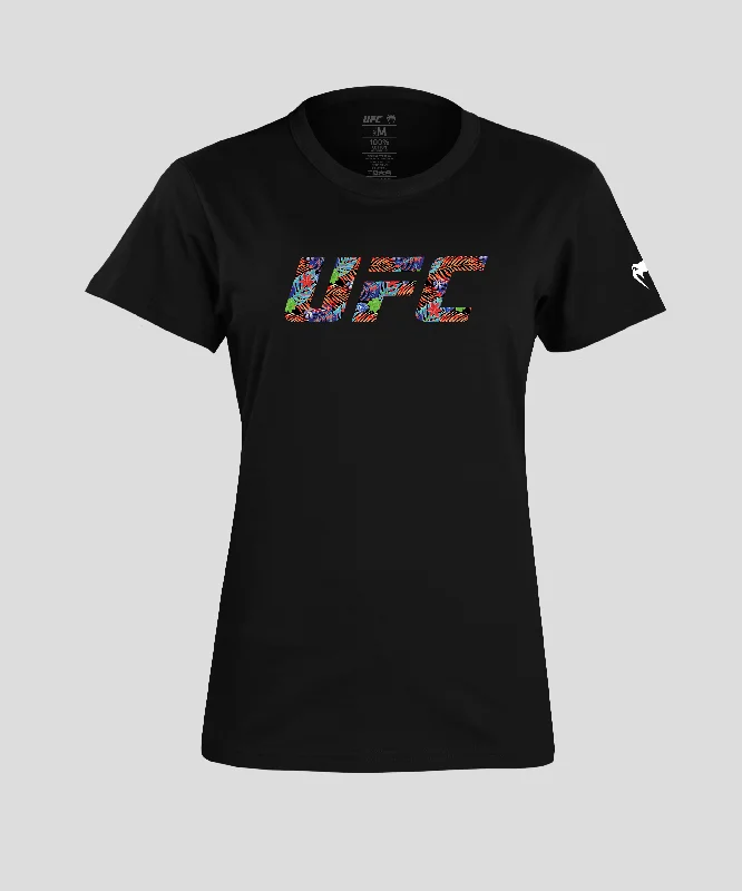 T-shirt pour Femmes UFC Unrivaled by Venum Dustin Poirier - Noir Plaid T-Shirt Polka Dot Checkered