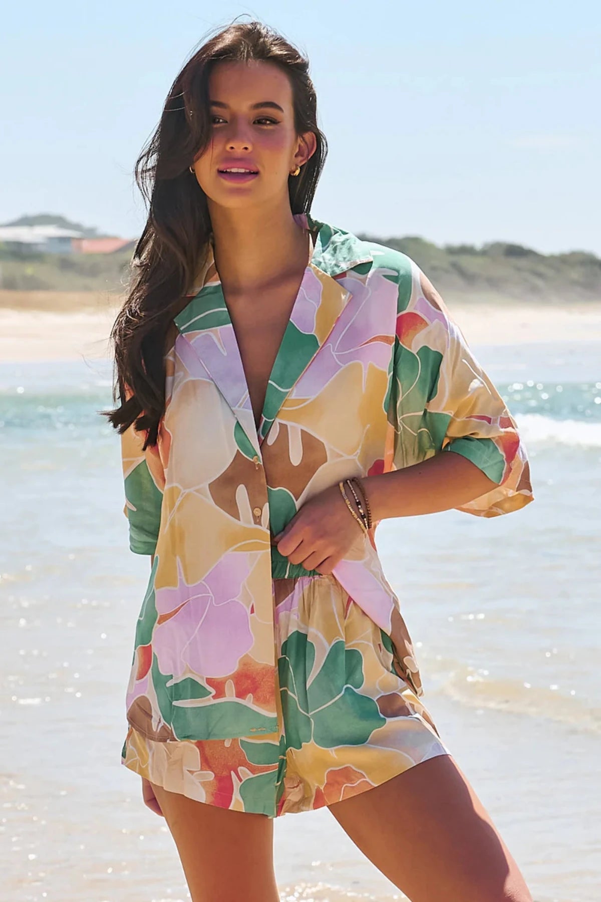 Tallulah Print Samara Shirt Jersey Fabric Tulle Fabric Batik Fabric
