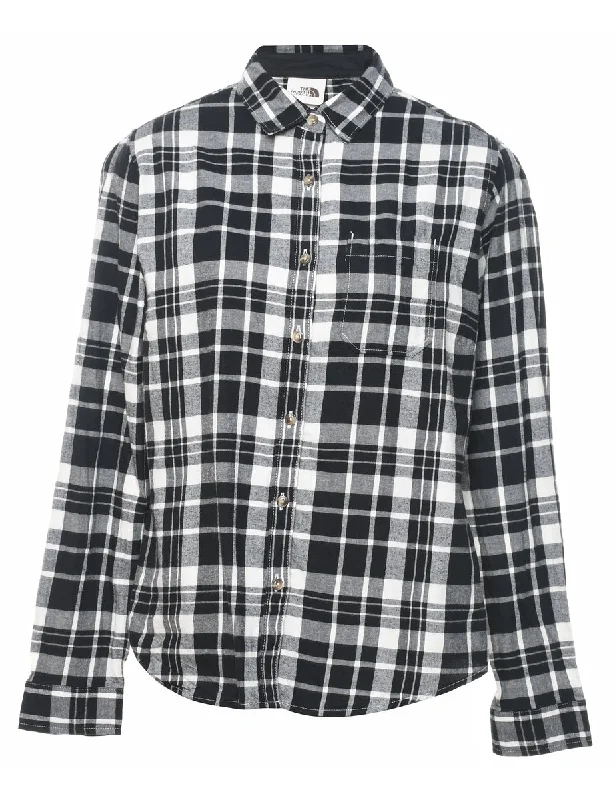 The North Face Checked Shirt - L Asymmetrical Pockets Print