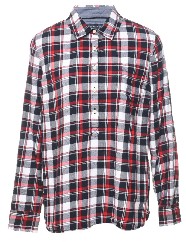 Tommy Hilfiger Checked Shirt - L Wool Fabric Cashmere Fabric Tweed Fabric
