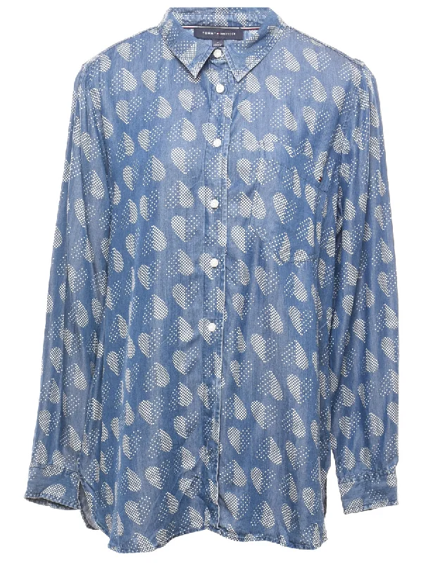 Tommy Hilfiger Denim Shirt - M Welt Pockets Slit Pockets