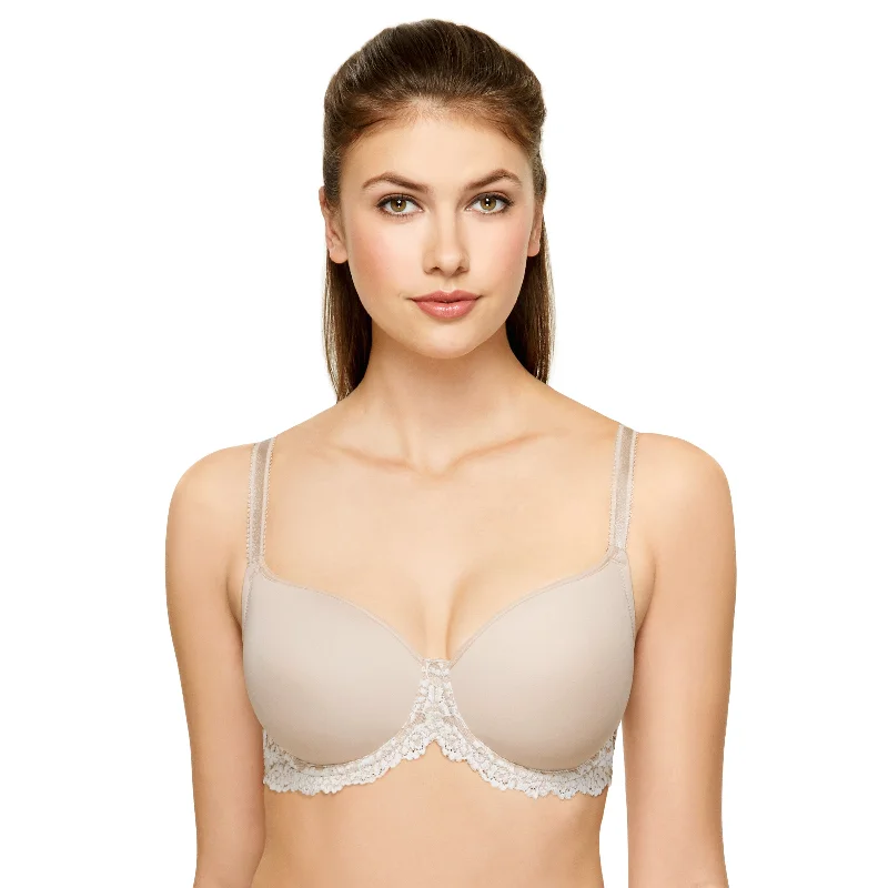 Wacoal Embrace Lace Underwire T-Shirt Bra - Nude Sequined Glittery Shiny