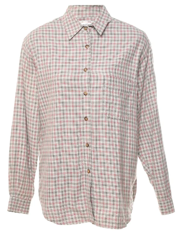 Westbound Checked Shirt - S Rayon Velvet Corduroy