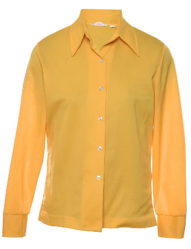 Yellow Shirt - M Chenille Brocade Lace