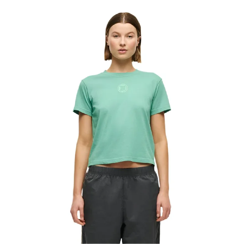 Sportive SS Tee - Womens Ribbed T-Shirt High Neck Heavyweight